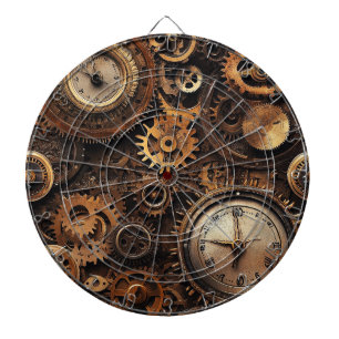 Cible de fléchettes Steampunk vintage
