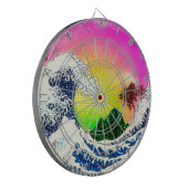 Cible De Fléchettes Style années 80 La grande vague et palmiers (Devant gauche)