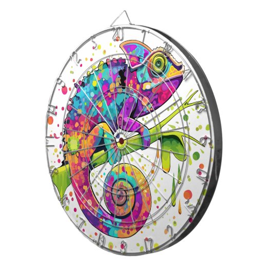 Cible De Fléchettes Style d'aquarelle des teintures Chameleon (Devant droit)