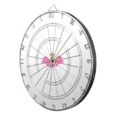 Cible De Fléchettes Style Décor, Rose Chaud, Laiton Antique (Devant droit)