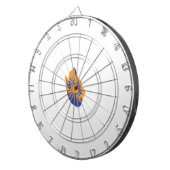 Cible De Fléchettes Style Décoratif, Vert Bleu Foncé, Bataille (Devant droit)