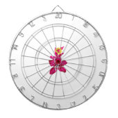 Cible De Fléchettes Style floral, ArtyClick Crimson, Or léger (Devant)