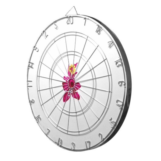 Cible De Fléchettes Style floral, ArtyClick Crimson, Or léger (Devant droit)