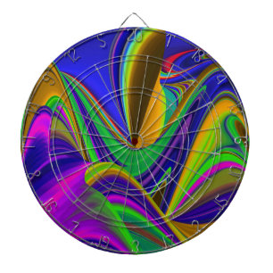 Cible De Fléchettes Summerrainbow, Rainbowart 3D Abstrait