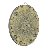 Cible De Fléchettes Sun Stars Antique Nuit Ciel Médiéval Zodiac (Devant gauche)