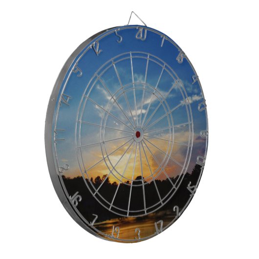 Cible De Fléchettes Sunset Mountain Lake (Devant gauche)