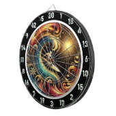 Cible De Fléchettes Sunset Surfer Wave Tropical Wall Art (Devant droit)