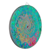 Cible De Fléchettes Super Abstrait Rainbow Liquid Swirl (Devant gauche)