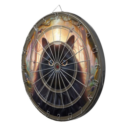 Cible De Fléchettes Super Chat Noir vous regarde Réglementation (Devant droit)