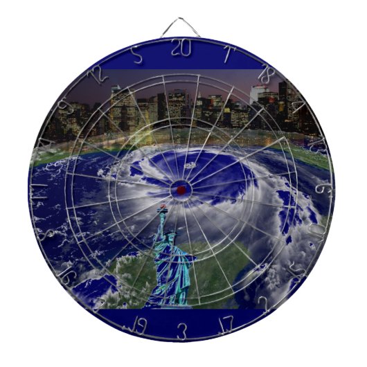 Cible De Fléchettes Super tempête Sandy 2012,Œil du tempête_ (Devant)