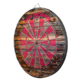 Cible De Fléchettes Superbe Bois Huilé Look Message personnalisé (Devant droit)