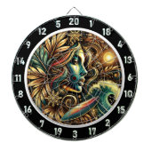 Cible De Fléchettes Surfer avec Golden Glow Sunset Art (Devant)