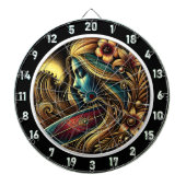 Cible De Fléchettes Surfer Golden Sunset Art (Devant)