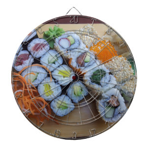 Cible De Fléchettes Sushi Asie Riz Poisson Nourriture Mer