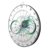 Cible De Fléchettes Symbole d'infini avec plume de paon (Devant droit)