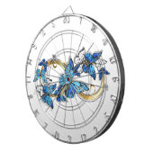 Cible De Fléchettes Symbole Infini de Papillons Morpho Bleus (Devant droit)