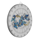 Cible De Fléchettes Symbole Infini de Papillons Morpho Bleus (Devant gauche)