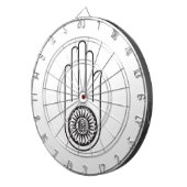 Cible De Fléchettes Symbole jaïn d'Ahimsa (Main de non-violence) (Devant droit)