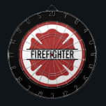 Cible De Fléchettes Symbole logo rouge du pompier personnalisé<br><div class="desc">Symbole logo rouge du pompier personnalisé Cadeaux du service de Secourt d'incendie!</div>