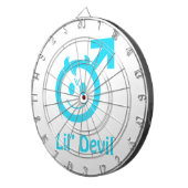 Cible De Fléchettes Symbole mâle de bébé bleu Lil Devil (Devant droit)
