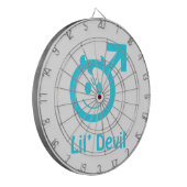 Cible De Fléchettes Symbole mâle de bébé bleu Lil Devil (Devant gauche)