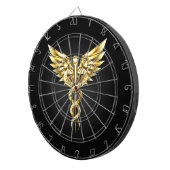 Cible De Fléchettes Symbole Polygonal Or Caduceus (Devant droit)