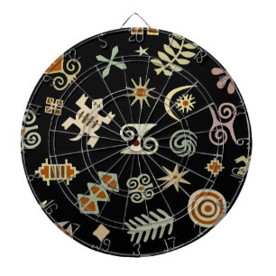 Cible De Fléchettes Symboles Adinkra africains