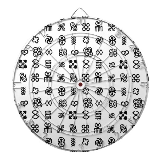 Cible De Fléchettes Symboles africains Adinkra (Devant)