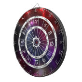 Cible De Fléchettes Symboles d'astrologie zodiaque sur un Starfield co (Devant droit)