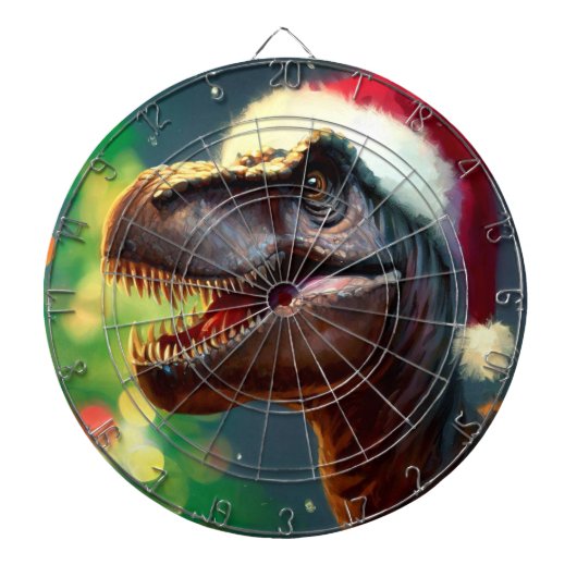 Cible De Fléchettes T-Rex de Noël (2) (Devant)