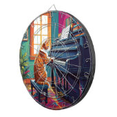 Cible De Fléchettes Tabby Cat Jouer au piano (Devant droit)