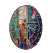 Cible De Fléchettes Tabby Cat Jouer au piano (Devant gauche)