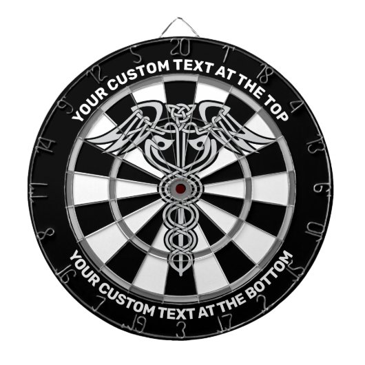Cible De Fléchettes Table Celtique Caduceus Dartboard avec texte perso (Devant)