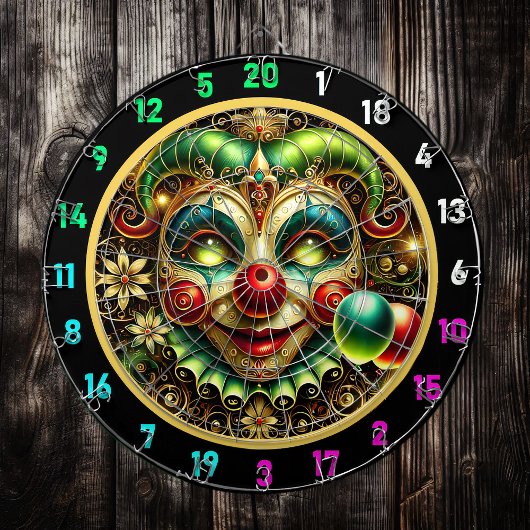 Cible De Fléchettes Table noire Retro Neon pour salles de jeux