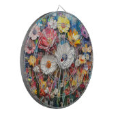 Cible De Fléchettes Tableau Abstrait floral (Devant gauche)