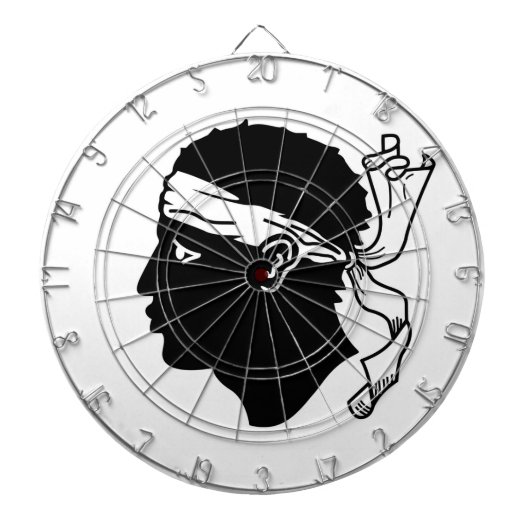 Cible De Fléchettes Tableau avec Drapeau de Corse (Devant)