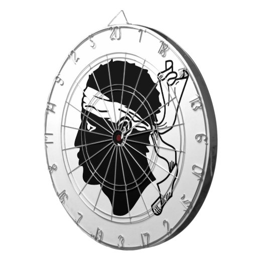 Cible De Fléchettes Tableau avec Drapeau de Corse (Devant droit)