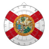 Cible De Fléchettes Tableau avec Drapeau de Floride, États-Unis (Devant)