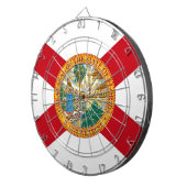 Cible De Fléchettes Tableau avec Drapeau de Floride, États-Unis (Devant droit)