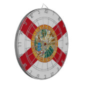 Cible De Fléchettes Tableau avec Drapeau de Floride, États-Unis (Devant gauche)