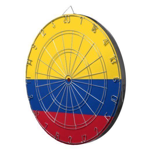 Cible De Fléchettes Tableau avec drapeau de la Colombie (Devant droit)