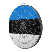 Cible De Fléchettes Tableau avec Drapeau de l'Estonie (Devant droit)
