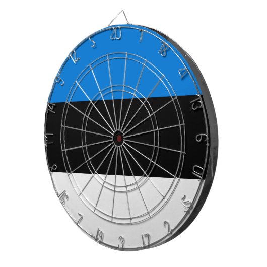 Cible De Fléchettes Tableau avec Drapeau de l'Estonie (Devant droit)