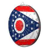 Cible De Fléchettes Tableau avec Drapeau de l'Ohio, États-Unis (Devant droit)