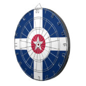 Cible De Fléchettes Tableau avec Drapeau d'Indianapolis City, États-Un (Devant droit)