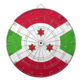 Cible De Fléchettes Tableau avec Drapeau du Burundi (Devant)