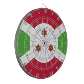 Cible De Fléchettes Tableau avec Drapeau du Burundi (Devant gauche)