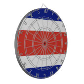 Cible De Fléchettes Tableau avec Drapeau du Costa Rica (Devant gauche)