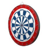 Cible De Fléchettes tableau bleu marine, blanc et rouge (Devant droit)