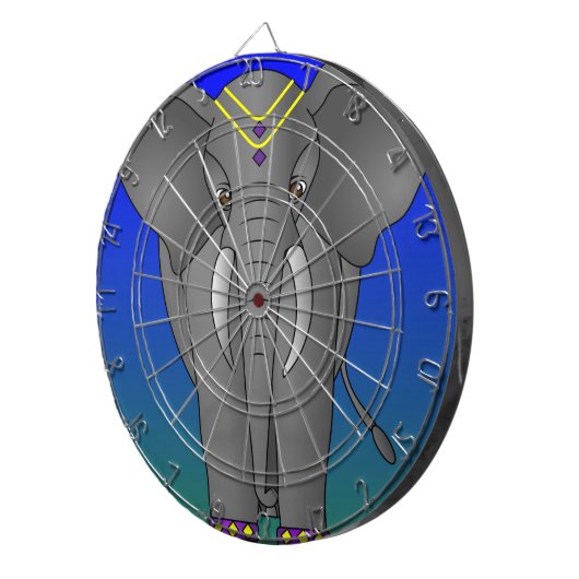 Cible De Fléchettes Tableau de bord à thème éléphant (Devant droit)
